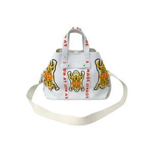 Louis Vuitton Trolley Tote Bag NIGO Collaboration Tiger White